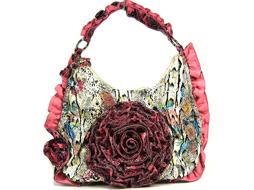 Wholesale Handbags #70-42035-fw Designer Inspired Snake Print in Multi