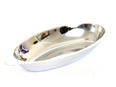 Stainless Steel Oval Au Gratin Dishes Make Table Service Of Hot Food ...