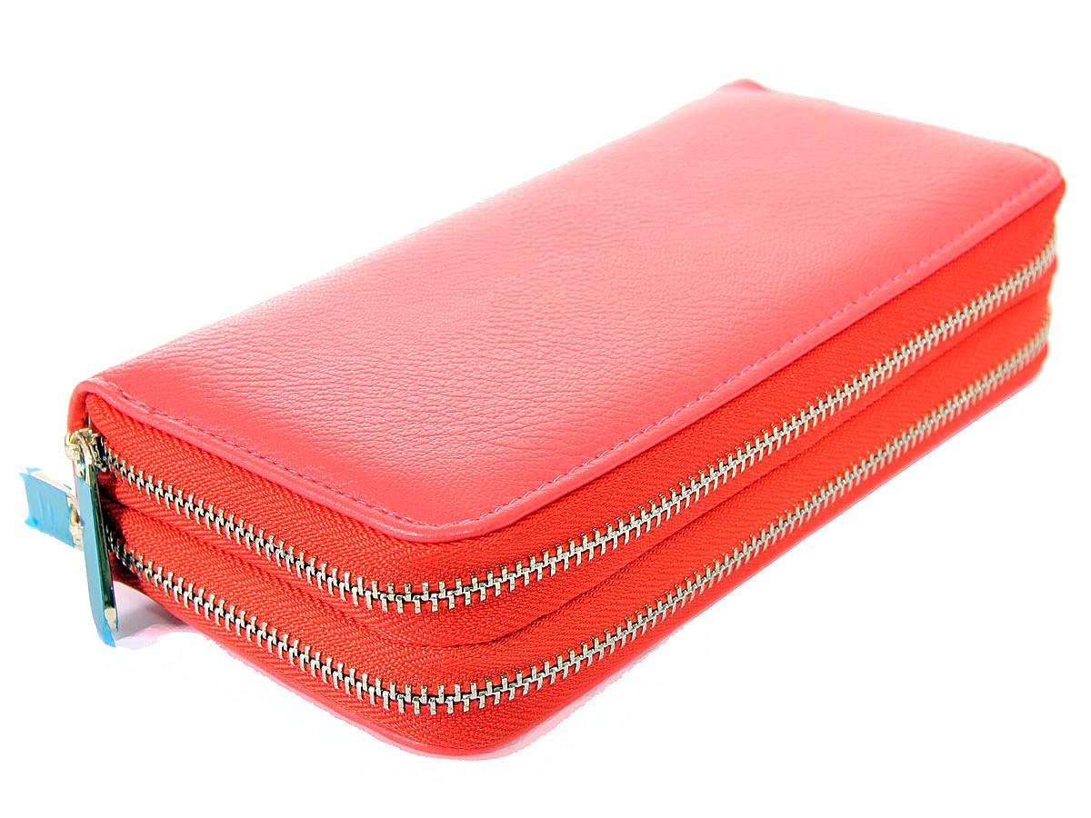 Wholesale Handbags #877pl-co 2 Zipper PVC Ladies wallet