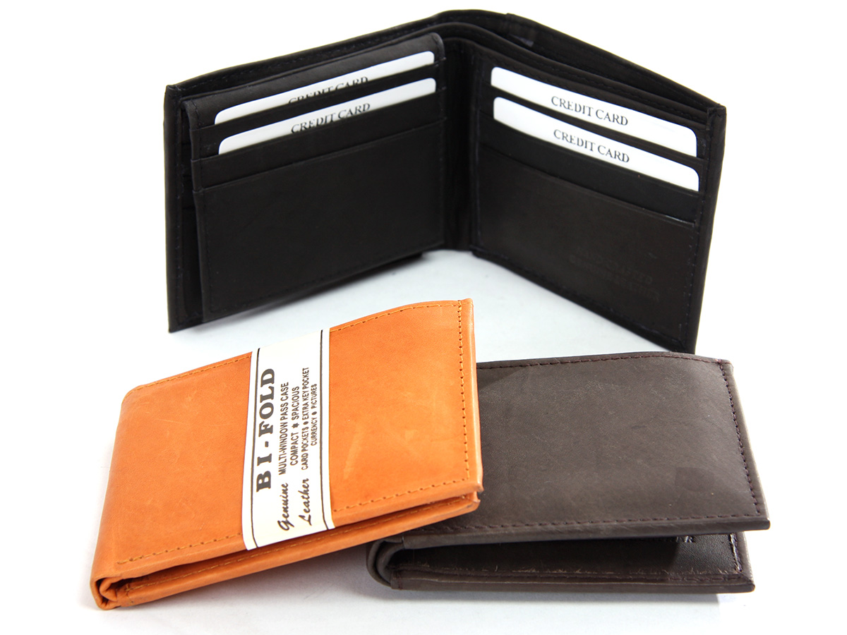 Men's Men Wallets in Black 4.5 x 3.5 inches #b-48 Leather Wallet